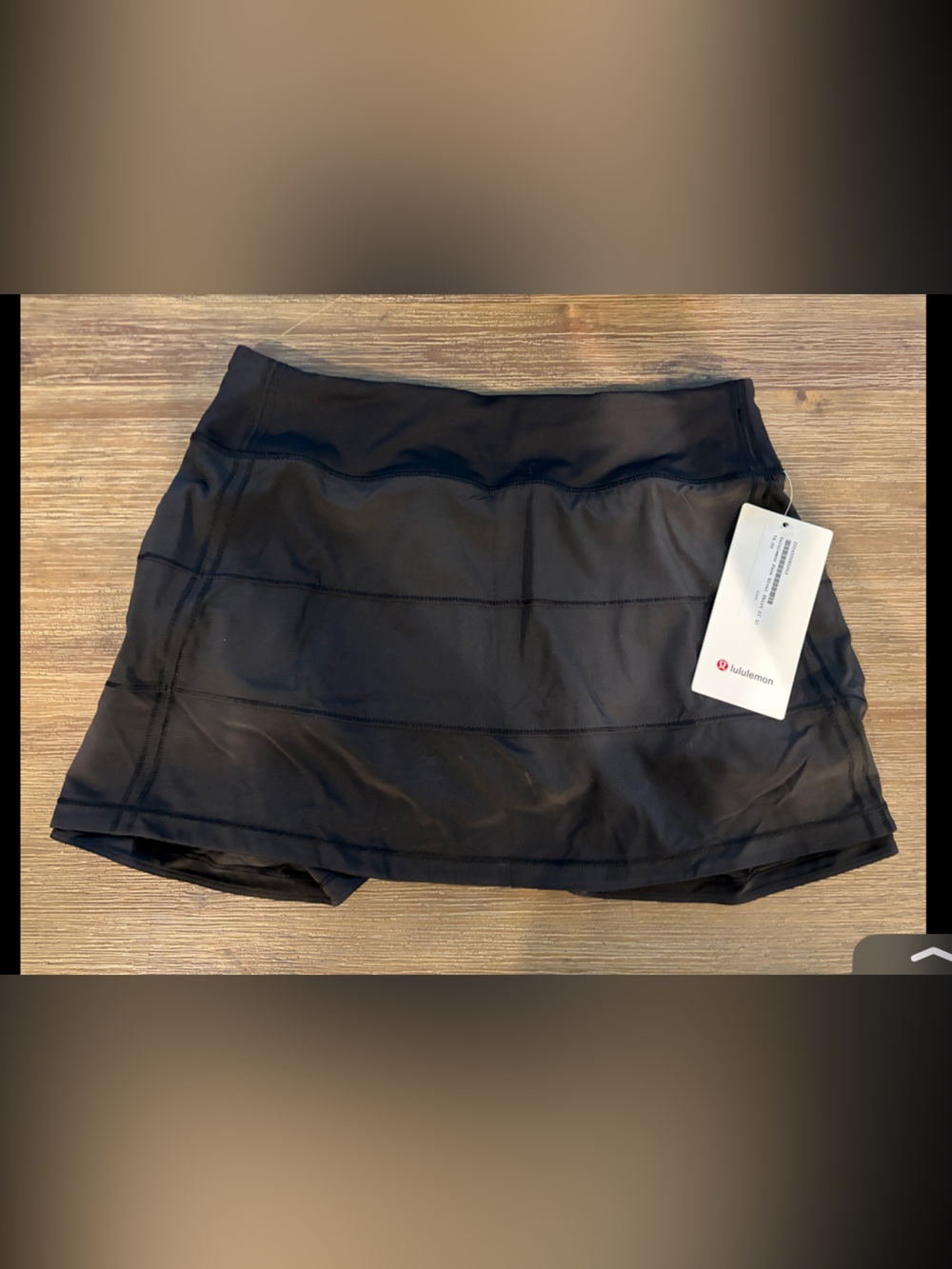 Lululemon Athletica Women's Black Athletic skort skirt built in shorts NWT 6